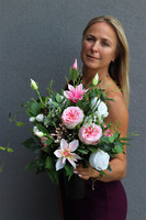 Angelo Pink Subtelina, bukiet nagrobny we wkładzie