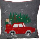 OD RĘKI filcowa poszewka na poduszkę świąteczna, Nicolaus Automobil, wym.45x45cm