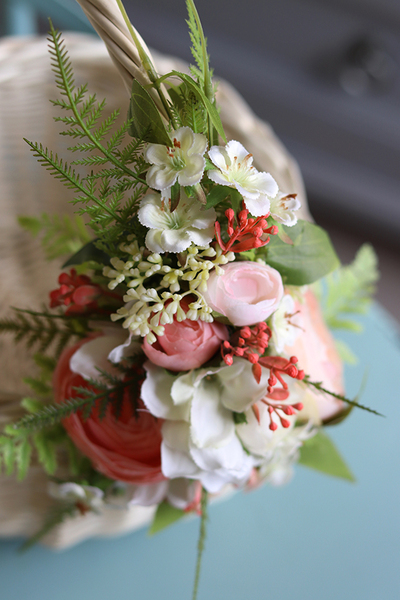 dekorowany koszyczek wielkanocny, Trulla Creme Big, wys.29cm