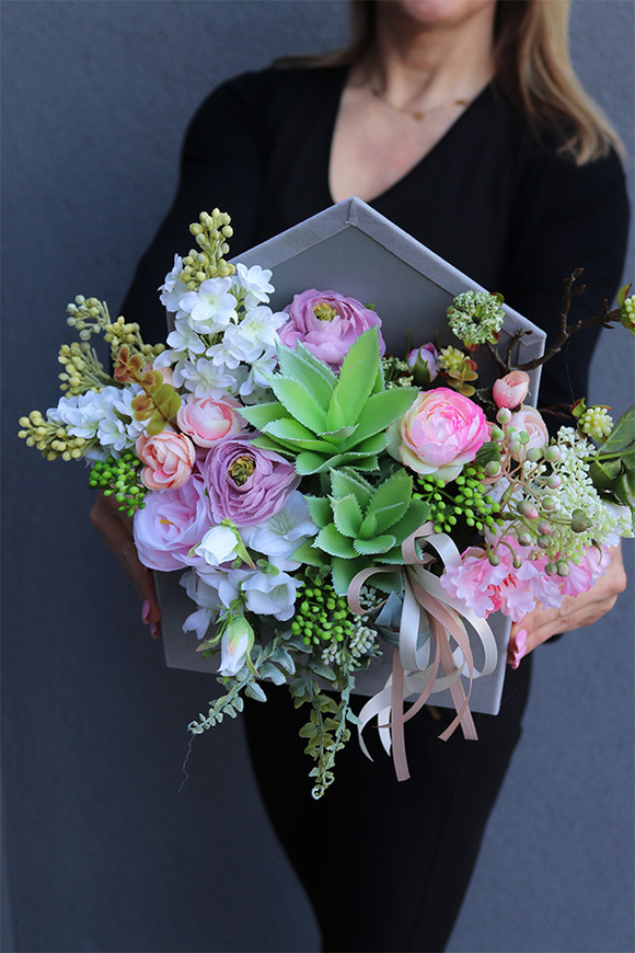 flowerbox koperta kwiatowa, Kobrato Velurro, wym.30x32cm 