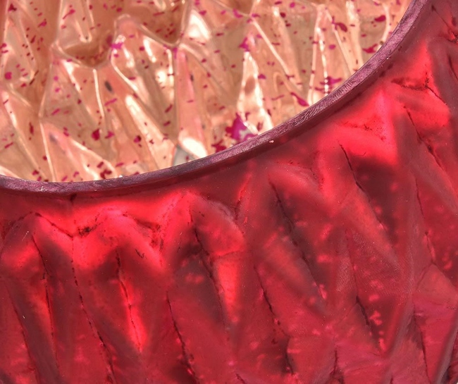 Bosco lampion czerwony C, wym.14x14x10cm