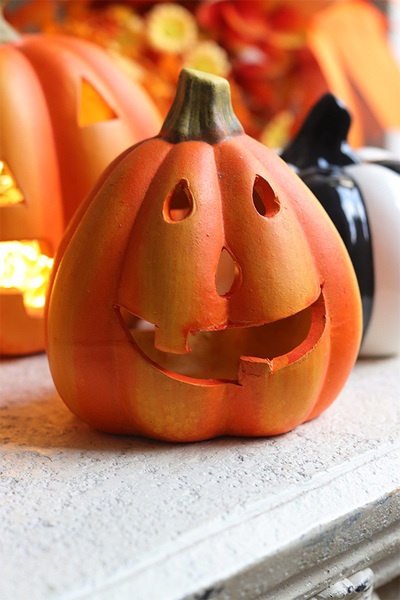 Halloween Pumpkin, dekoracyjna dynia ceramiczna lampion