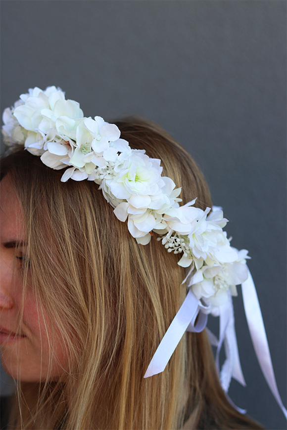 uroczy wianek na głowę Bianca, rozmiar uniwersalny