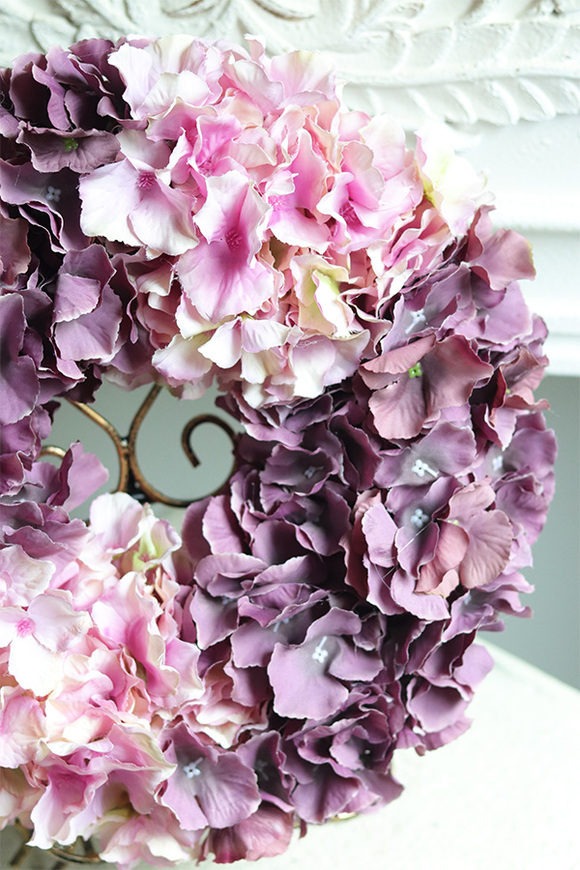 Violetta, wianek z fioletowych hortensji	