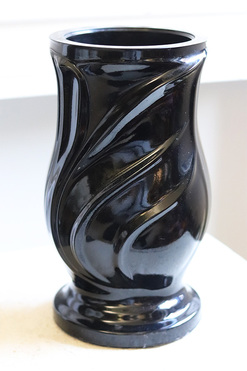 Czerń Żałobna F, ciężki flakon nagrobny, wys.27cm