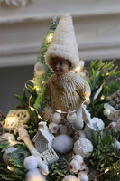 Ferie Świąteczne 2 LED, świąteczny stroik