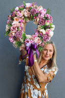 dekoracyjny, bardzo duży wianek na drzwi Silviana Susana, śr. 50cm