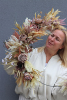 Subtelle Boho Solle, wianek na obręczy z różami