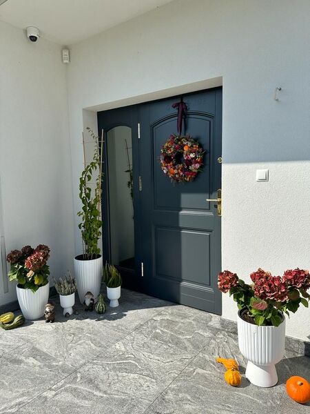  Leorie jesienny wianek z aksamitnymi dyniami