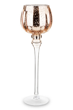 Pinot Rose C, elegancki świecznik kielich, wys.40cm