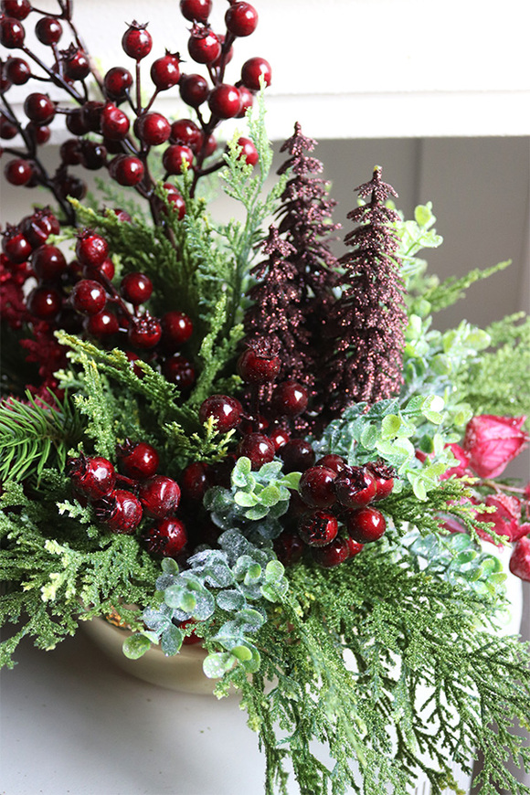 Bordo Xmas, świąteczny stroik zimowy, wym.40x48x35cm