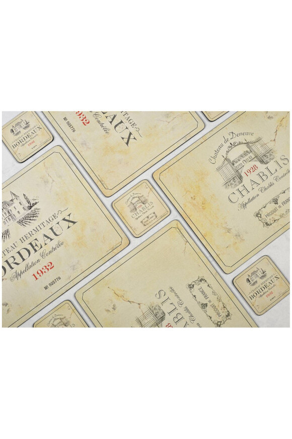 Vin de France podkładki korkowe średnie zestaw sześć sztuk