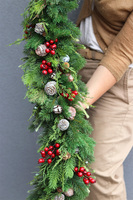 Naturalna Gwiazdka, świąteczna girlanda na kominek