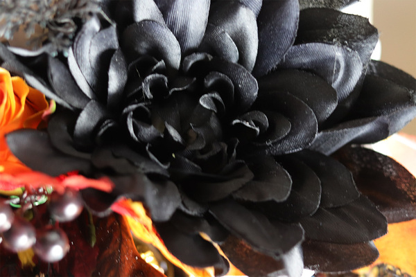 Halloween Black, jesienny stroik halloweenowy LED