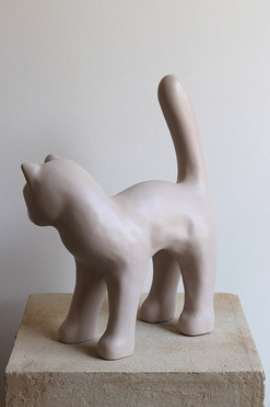 Pets Filemon, dekoracyjna figurka kot, beżowy, wys.32cm