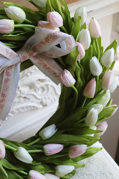 wianek z tulipanów, Witaj Wiosno Baby Pink