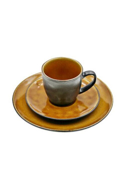 Bonita Amber, komplet kawowy dla 6 osób, 18 elementów