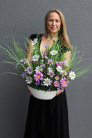 kompozycja z traw i kwiatów, Laos Letnia Łąka, wys.64cm