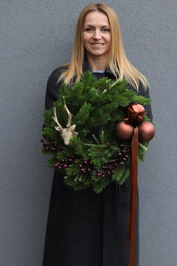 Czekoladowe Święta, elegancki świąteczny wianek