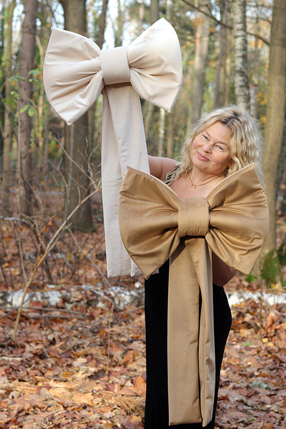 Velvet Papillon, welurowa kokarda pluszowa XL