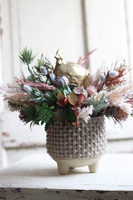 stroik wielkanocny ze złotą kurą, Kukuryku, wym. 25x33cm