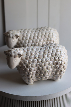 Baranek Vintage, figurka baranka, wys.13.5cm 