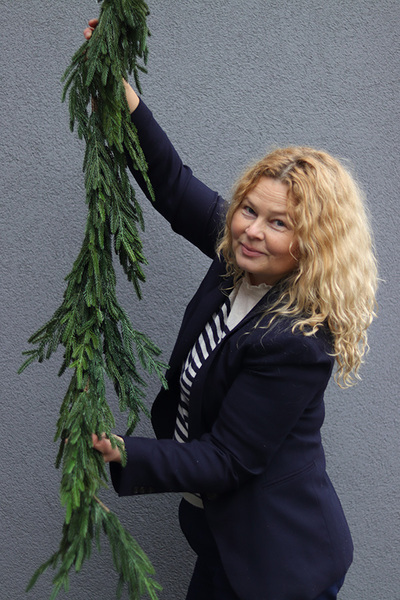 Cipris, realistyczna iglasta girlanda zimowa