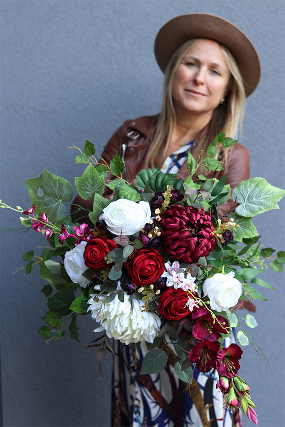 Bordolia, bukiet nagrobny we wkładzie