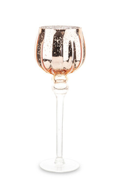 Pinot Rose B, elegancki świecznik kielich, wys.35cm