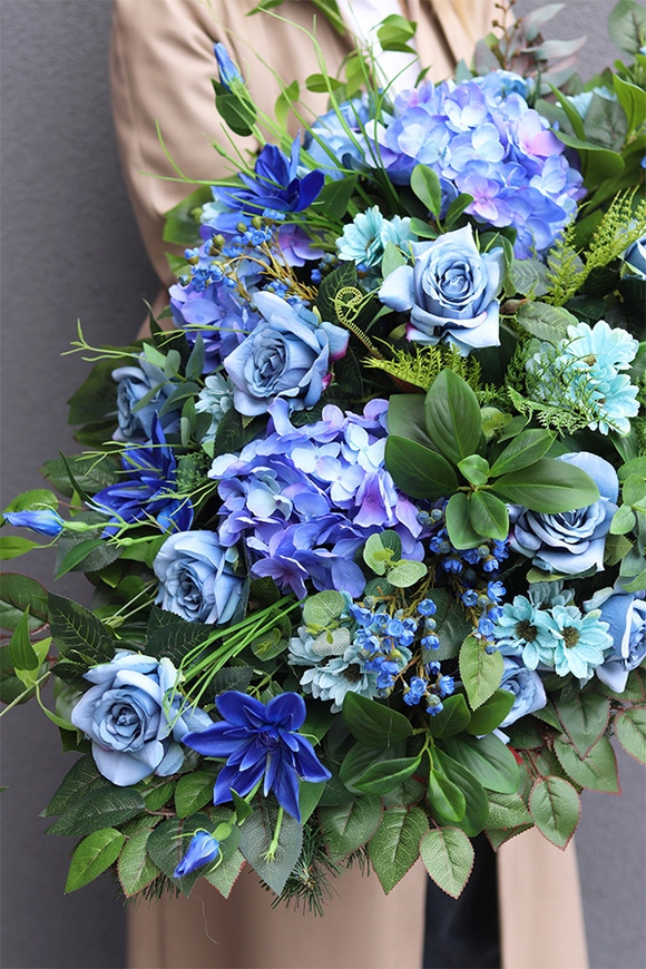 Błękit Nieba, komplet dekoracji nagrobnych