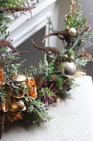 Subtelle Winter Glam 2, świąteczny wianek na obręczy, bez lampek