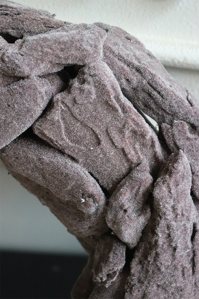 dekoracyjny wianek z ciemnego mchu, Velvetovy, fiolet