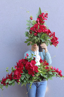 Red Orchids Bunny, wiązanka nagrobna na ciężkiej tacy