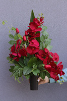 Red Orchids 2, bukiet nagrobny ze storczykiem