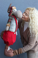 Rudolfi B, laleczka zimowa stojąca renifer, chłopiec