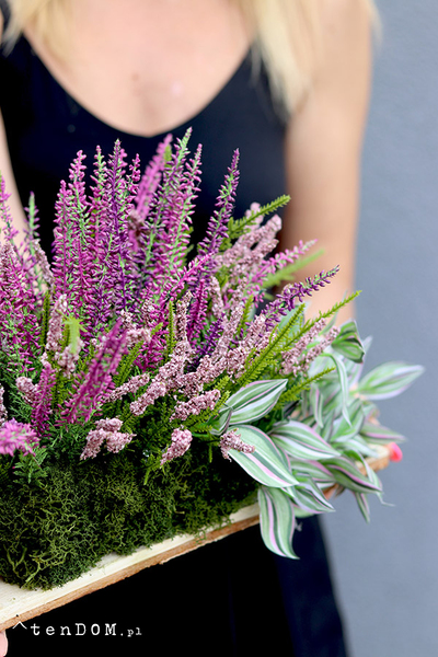Wrzosowe Memento, kompozycja nagrobna z sercem
