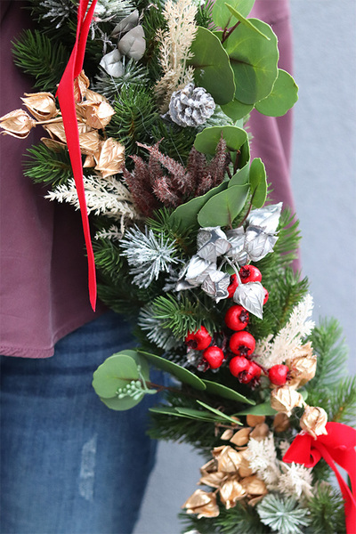 Red&Gold Hilton Xmas, girlanda świąteczna