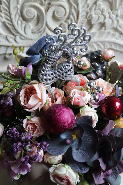 Momento, welurowy flowerbox świąteczny