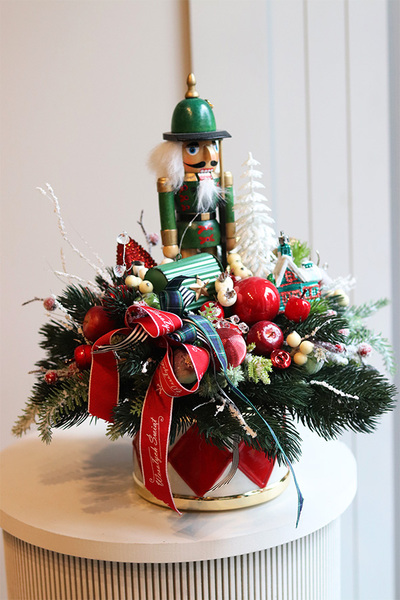 Nutcracker Lollypop, świąteczny stroik w bębenku