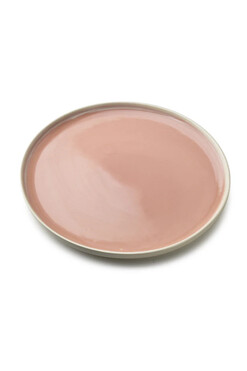 Nature, talerz obiadowy różowy, śr.22cm