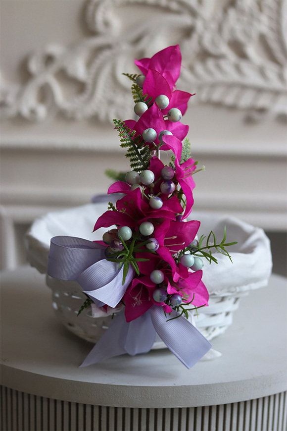 Pink Greece, dekorowany koszyczek wielkanocny