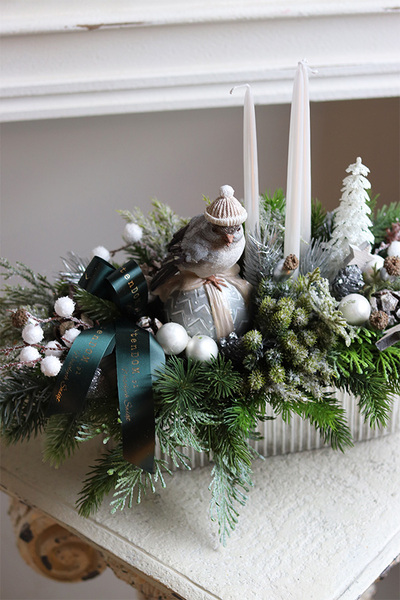 Srebrna Neria, adwentowy stroik na stół