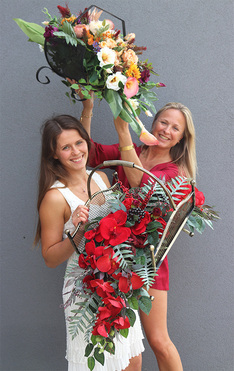 komplet dekoracji nagrobnych w koszach Wspomnienie, kpl.2szt 