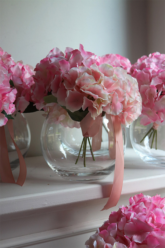 bukiet w szklanym wazonie