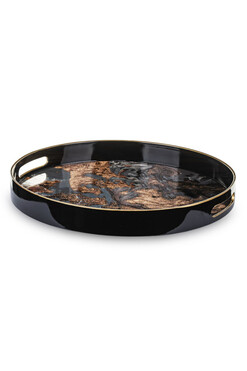 Magma Brown, okrągła taca., wym.4x37x37cm