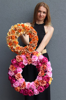 Morello Rose bogaty wianek na drzwi,