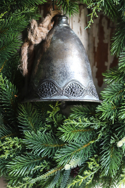Zielona Wigilia, wianek iglasty z dzwonem, śr.58cm