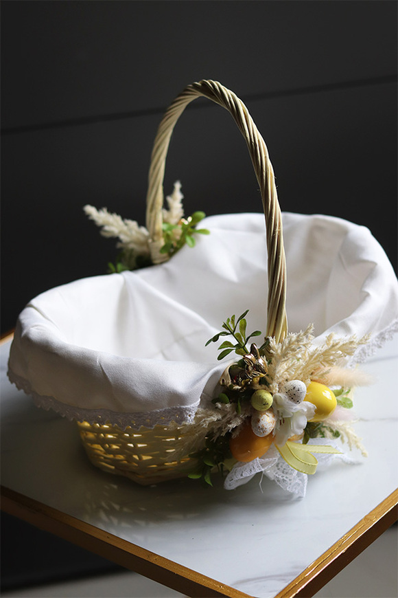 Tradycja Geldina, dwustronnie dekorowany koszyczek wielkanocny