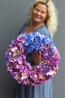 Hortensja Dekori, wysokiej jakości wianek z hortensjami