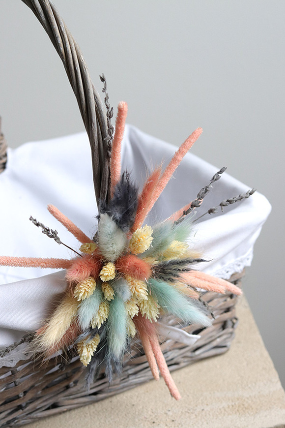 Chatka, komplet dekoracji wielkanocnych, koszyczek&palemka